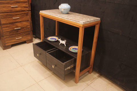 Kitchen Island with thick Marble top (Subject To Price Change)