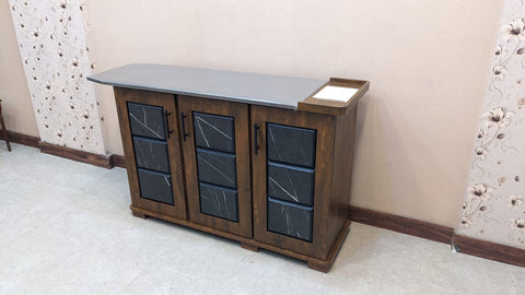 Divinecrafts New 3 Door Iron Table