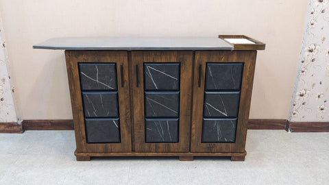 Divinecrafts New 3 Door Iron Table